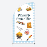 Aperturee - Aperturee Summer Picnic Barbecue Family Reunion Half Moon Arch Backdrop